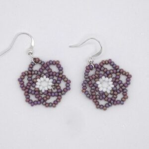 Purple Snowflake Earrings