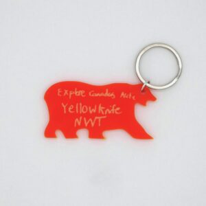 Acrylic Polar Bear Keychain (Orange)